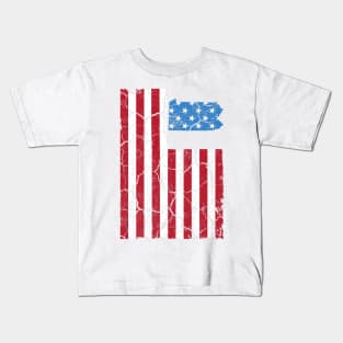 4th Of July Pennsylvania State American Flag Party Kids T-Shirt